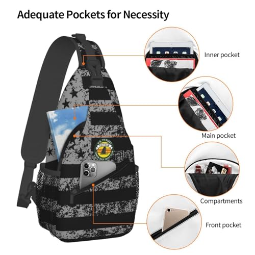 Bolso bandolera pequeño resistente agua para hombre negro miniatura 4