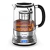 Razorri electric tea maker 17l with automatic infuser for tea brewing stainless steel glass kettle presets for 5 tea types and 3 brew strengths 24 hour delayed start keep warm setting  urban country home decor