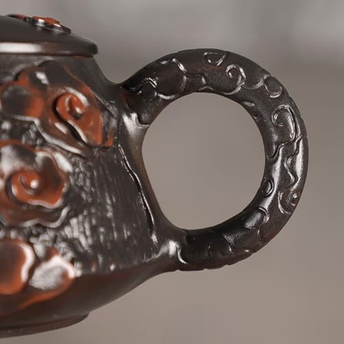 Tetera de cerámica púrpura pequeña capacidad 180ML miniatura 6