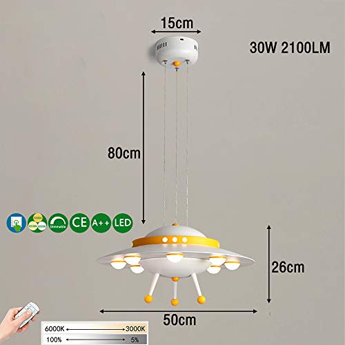 Plafonnier LED chambre enfant cartoon jaune et lustre réglable - 6