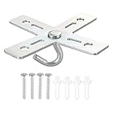 PATIKIL Ceiling Hook Kit, Cross Design Metal Plate Mount Hanger Holder Ceiling Fan Light Fixture for Hanging Light Chandelier