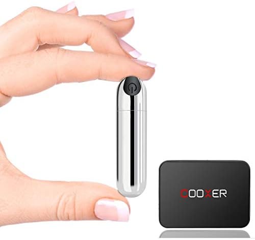 Vibrator Clitoris and G-Spot Nipple Stimulator Vibrate Massager Bullet Vibe Orgasm Vagina Dildo for Travel USB Rechargeable Portable Waterproof Vibrating Wand Adult Sex Toy (Silver)