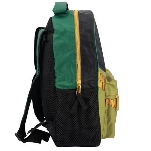 Image of Fortnite Big Dill Backpack for Boys & Girls, 16 Inch Nylon Twill Big Face Schoolbag withMetal Fortnite Zipper Pull, Green