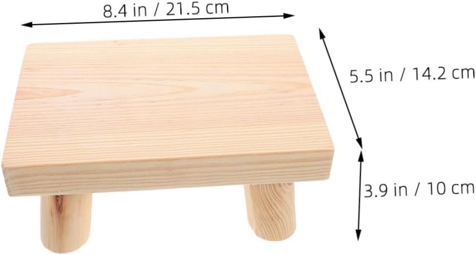 2pcs Wooden Step Stool with Childsafe Rounded Edges Ergonomic Support Footstool for Kitchen Bathroom Bedroom Comfortable Stable Stool for Boys