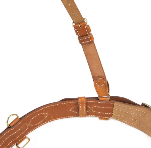 WW1 Sam Browne Belt with Shoulder Strap Brown Leather will fit 46" - 50"3