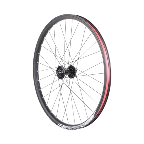 24/26/27,5/29'' Rueda para Bicicleta De Montaña Eje Pasante Ruedas Delanteras Y Traseras Doble Capa Llantas De Aleación De Aluminio Freno De Disco Bujes 32H para 7-12 Velocidades(Front 15x110m,24in)