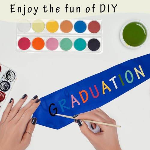 Image of GraduationMall 24 Pieces 72 Inch Plain Graduation Stole Bulk Sublimation Blank Honor Graduation Sash Unisex Adult