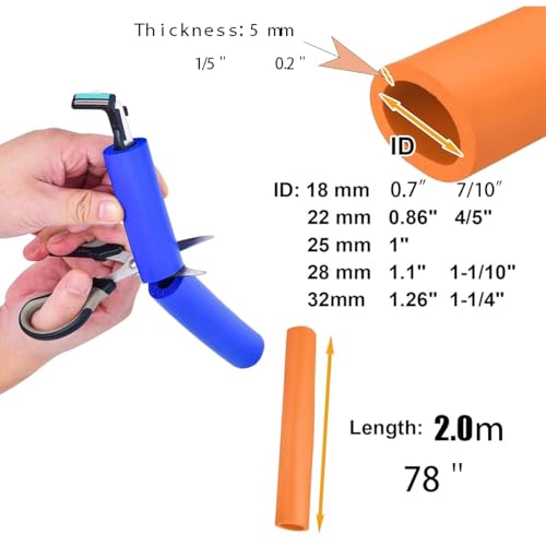 Manguito aislante protector de espuma ID32mm para tuberías y agarres de gimnasio 8