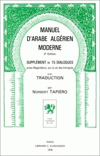 Amazon.fr - Manuel d'arabe algérien moderne - Tapiero, Norbert - Livres