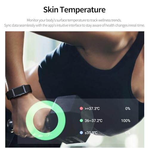 Smart Bracelet Health Tracker, Fitness Tracker, Activity Trackers for Man&Women -Smart Health Wristband for Man&Women,Sleep&Exercise Monitor,Waterproof Sleep Tracking Wearable (Black) - Image 5