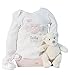 BebeDeParis Canastilla Bebe Personalizada, Cesta Completa de Calidad para Recién Nacidos, Set de Regalos para Niño/Niña, Presentación de Lujo, Ideal para Regalo, Baby Shower (Body+Chup+Patucos+Oso)