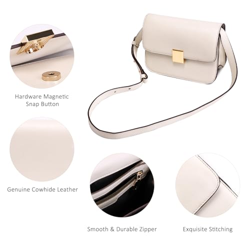 Genuine Leather Crossbody Bag for Women: Fashion Ladies Shoulder Handbag - Small Cross Body Purse for Travel Commute 5