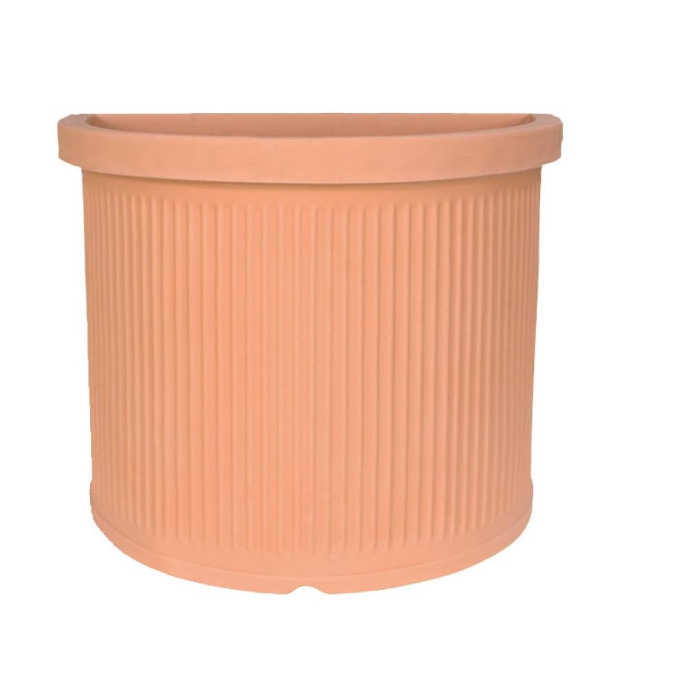 Garden Italia Vasi Vaso per Piante a Muro Millerighe Medio FMM Lato 47X32 cm Alto 40 cm in Resina Color IMPRUNETA - Made in Italy per Esterni ed Interni - Antiurto
