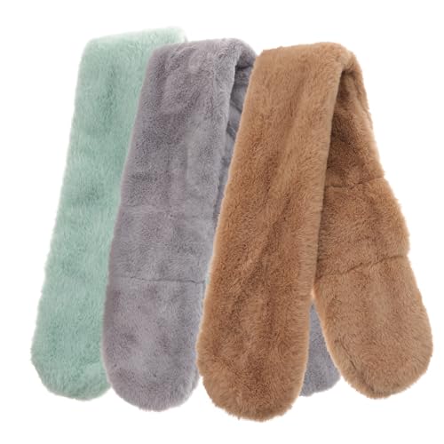 BESPORTBLE 3pcs Boys and Girls Winter Scarf Plush Boys Girls Warm Neck Wrap Cashmere - Main Image