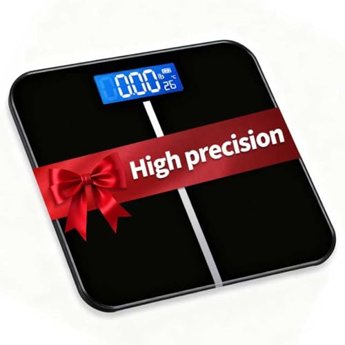 Digital Bathroom Scale for Body Weight High Precision Weighing Scale with Temperature Display Tempered Glass 396lb Capacity Durable and Compact Design for Home Use