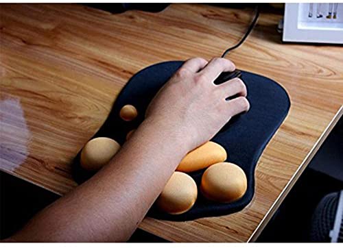 Mouse Pad Cute Soft Cat Paw Mouse Pads Wrist Rest Support Comfort Silicon Memory Foam Gaming Mousepad Mat (Black Pink) #TOP2