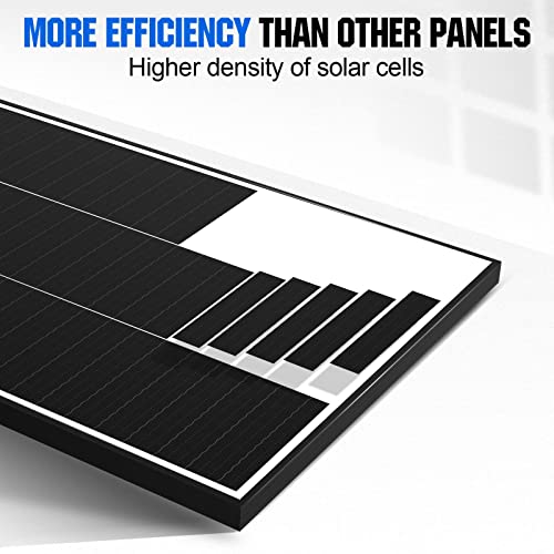 Eco-Worthy 150Watt 12Volt Solar Panels With Black Design, High Efficiency Monocrystalline Cells Pv Module Power Charger For Rv Cabin Marine Farm Rooftop Battery Off-Grid Applications #TOP1