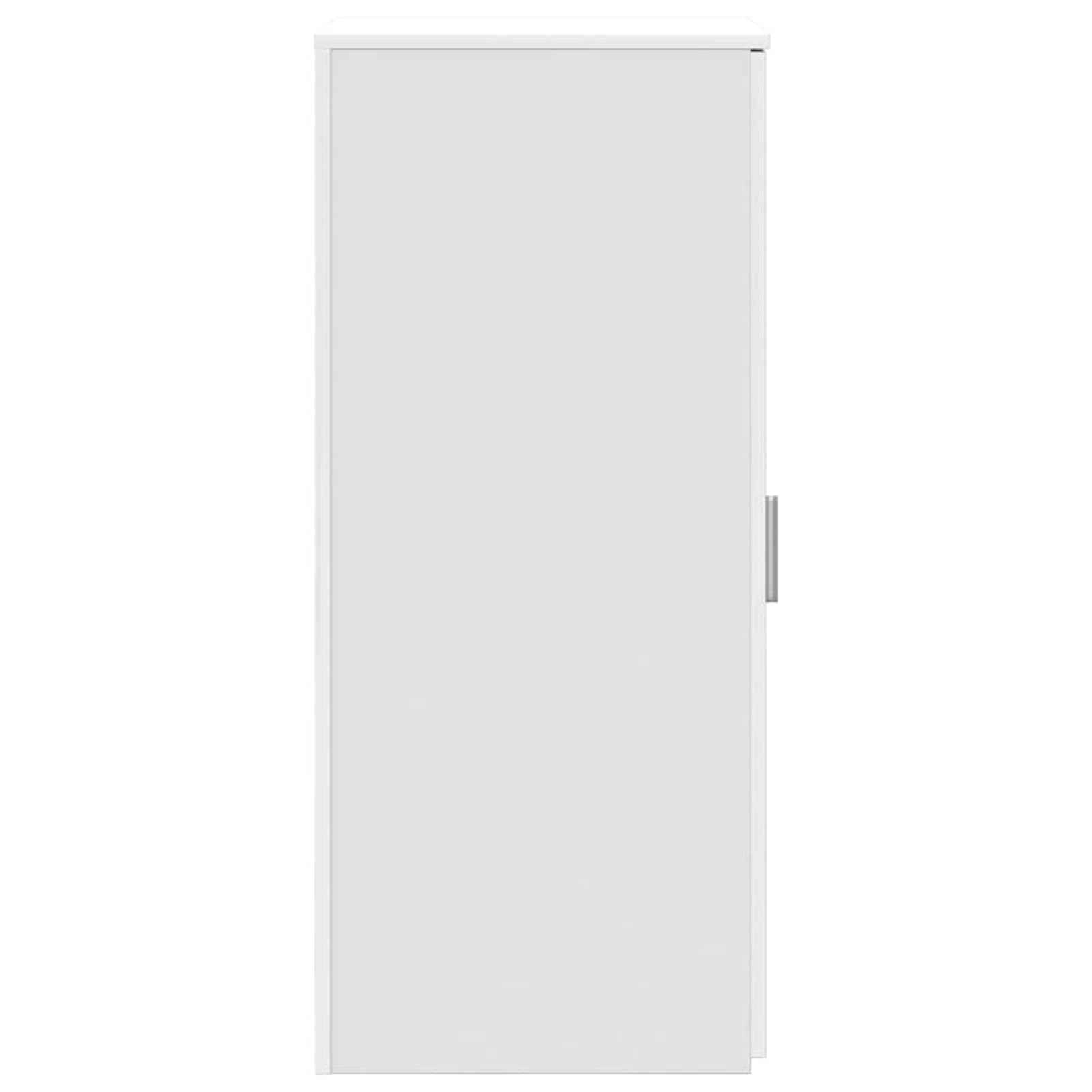 Lagerschrank Weiß aus Holzwerkstoff 40x45x103,5 cm mit 60 kg Tragkraft für Büroorganisation und Aufbewahrung