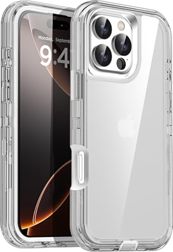 AICase for iPhone 16 Pro Max Case Clear 3 in 1 Heavy Duty Drop Protection Full Body Rugged Shockproof/Dust Proof 3-Layer Military Protective Tough Durable Cover for iPhone 16 Pro Max 6.9"_5 - image 1