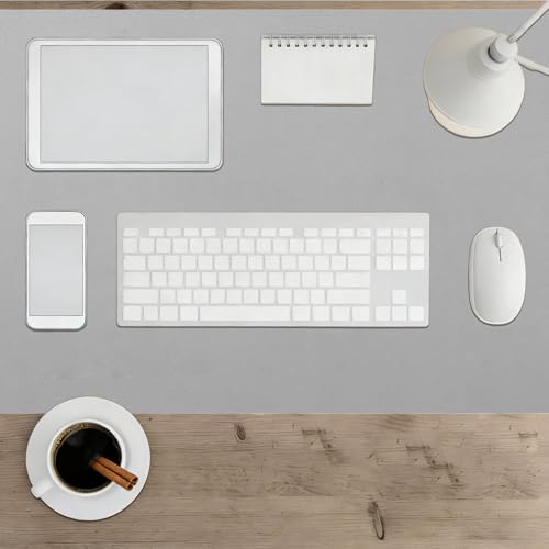 Almohadilla de Escritorio 70 x 90 cm Impermeable Protector de Escritorio Pad Resistente a Arañazos para Jugadores Oficina Hogar, Gris