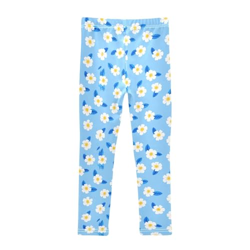 Girls Leggings Size 4T Flowers Leaf Soft Stretchy Pants Breathable Girl Clothes for Running School2