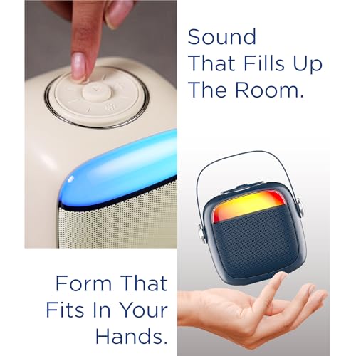 Image of Pebble Flare Portable Bluetooth Speaker with Deep Bass | TWS Pairing | RGB Lights | Auto Pairing | Compact Premium Design - Blue