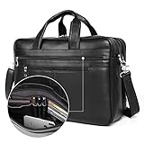 Augus Business Travel Briefcase Genuine Leather Duffel...