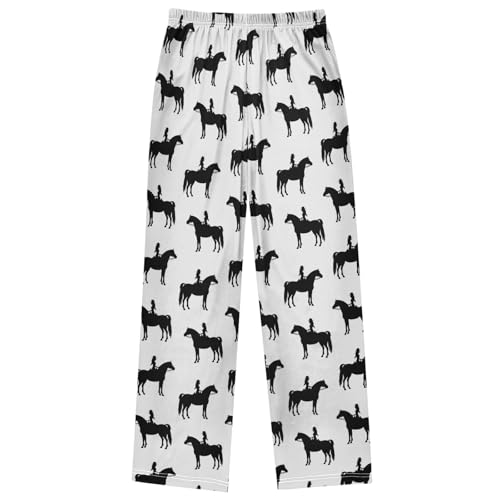 Boy's Pants Cowboy Western Horse Jogger Pants Elastic Waist Long Bottoms Trousers with Pockets 6-14 Years 7