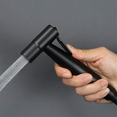 Kit bidet de toilette et douchette wc noire mat avec robinet double commande