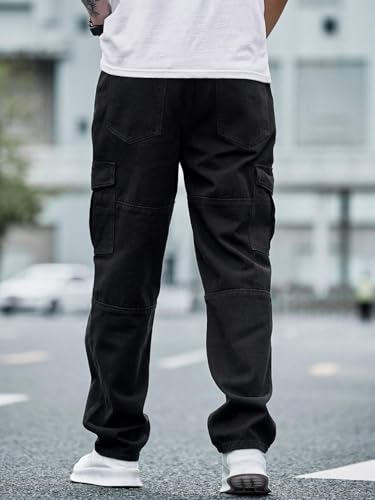 Image of Men Loose Fit Men's Flip Pocket Cargo || Mens Stylish Cotton Loose Fit Denim Jeans || Multi-Pocket Styling || Perfect for Casual Fashion || Comfortable Classic Men's Outerwear (MDJ-3)