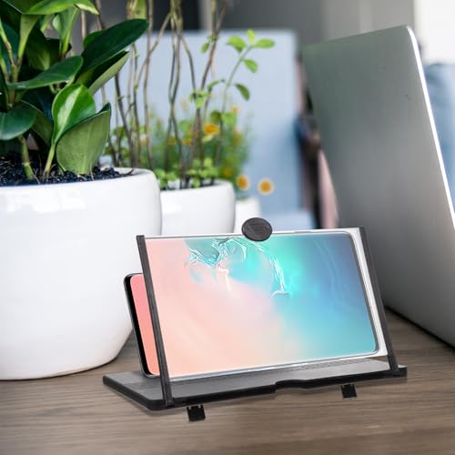 Amplificador de pantalla para móvil negro soporte ajustable ligero de ABS 6