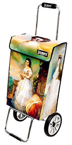 James® Einkaufstrolley modern Design Botticelli, Einkaufswagen bunt, Hackenporsche, Shopping-Lifestyle, Planenmaterial, bis 50kg Tragkraft, Grosse Räder, Made in Vienna – Bild 3