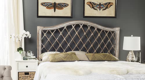 SAFAVIEH Home Collection Gabriella Antique Grey Wicker Headboard, Full