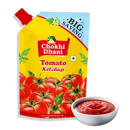 Image of Chokhi Dhani Foods Tomato Ketchup 950g | Classic Blend Made with Real Tomatoes | Rich, Thick & Tangy Taste | No MSG | 100% Vegetarian