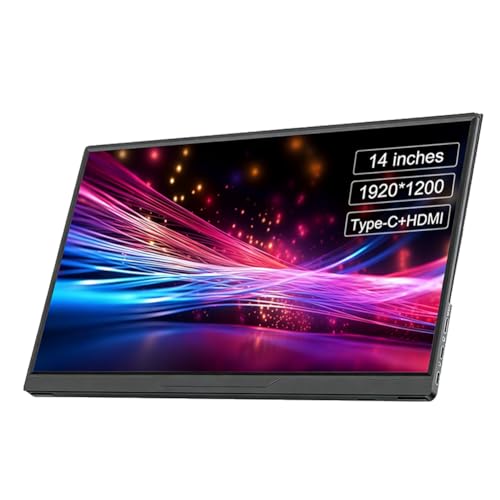 NONDK Monitor Portátil de 14 Pulgadas con Pantalla Táctil IPS de 1900 X 1200P, Compatible con, Compatible con PC y Portátil.