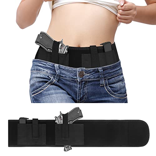 ‎Eurobird Belly Band Holster For Concealed Carry, Gun Holsters For Men And Women, Right & Left Hand Draw, Waistband Holster Fit For Glock, Ruger Lcp, M&P Shield, Sig Sauer, Ruger #TOP6