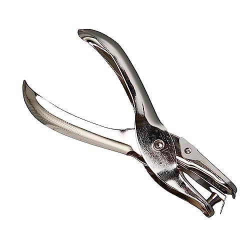 Sturdy Metal Hole Punching Pliers, Efficient Hole Punching, Plating Process, Silver with Comfortable Handle, Portable Tool for Craft Projects