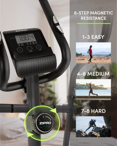 Zipro Volwassenen magnetische crosstrainer Shox tot 120 kg, zwart, één maat, eenheidsmaat - Afbeelding 5