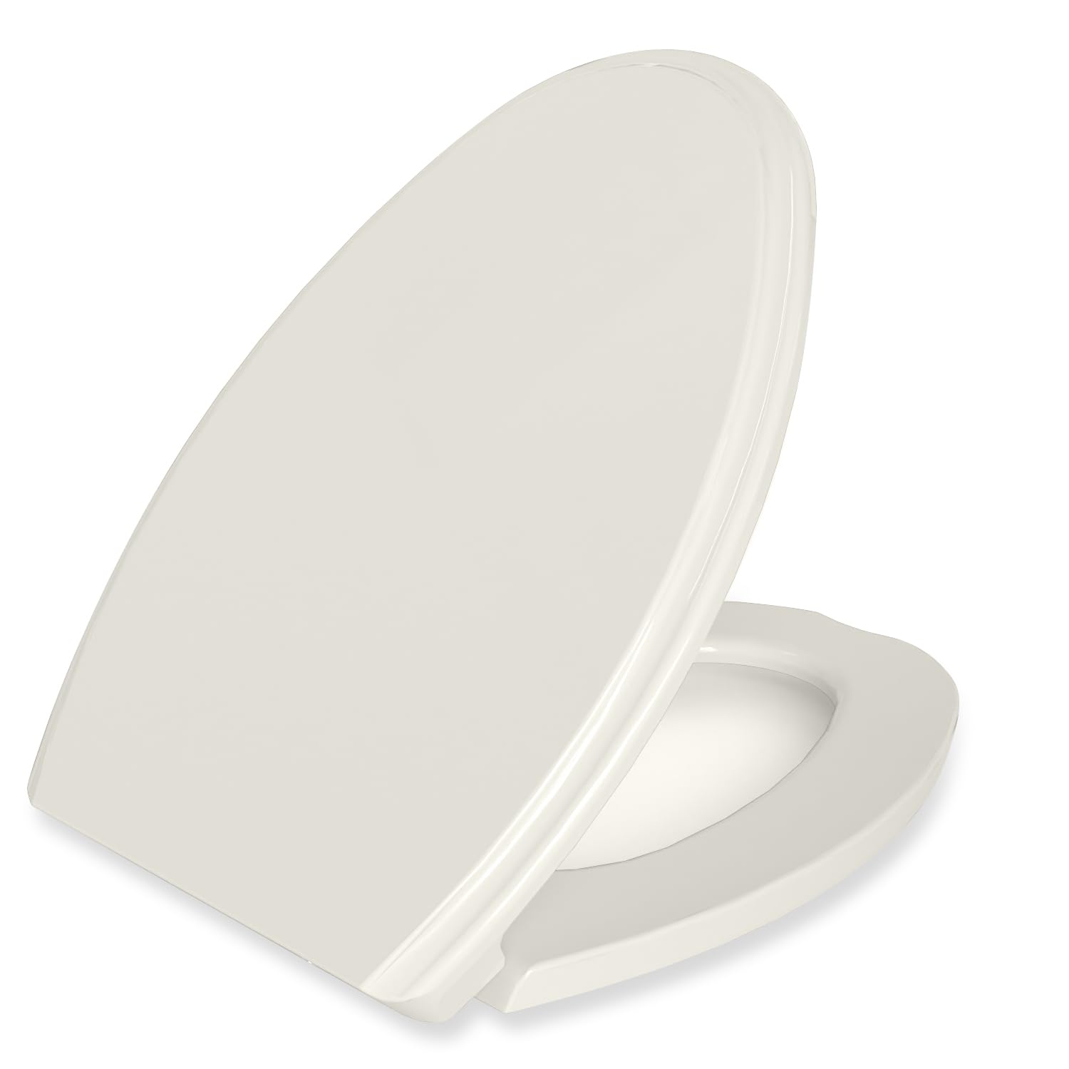 Elongated(Oval) Toilet Seat, Quick-Attach Hardware Metal Hinges, Heavy Duty, Slow Soft and Quiet Close, Durable and Sturdy, Easy to clean, Fits