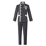 Cos-Animefly Saihara Shuichi Cosplay Costume School Uniform Suit Halloween Outfit Full Set for Men Black