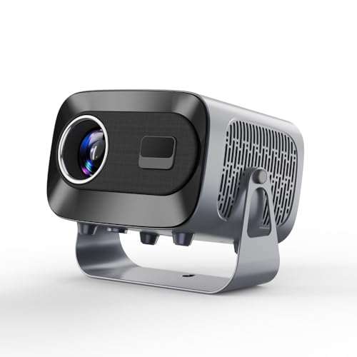 Mini Smart Beamer 4K Home Cinema, Admite 1080P, Proyector Portátil con WiFi 6 y Bluetooth 5, Enfoque Eléctrico y Corrección Keystone Automática, Proyector con Teléfono Móvil/TV Stick/HDMI/USB
