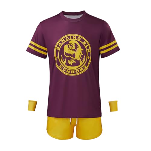 RocailleCos Juno Paulie Bleeker Cosplay Costume Sports Shirt Shorts Suit Casual Halloween Outfit for Men (red XL)