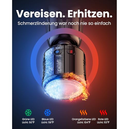 Mini Massagepistole mit Wärme und Kälte, Bob and Brad Q2 Pro Taschengroße Massage Gun für tiefe Gewebemassage, Ultraleiser Percussion Muskel Massagegerät mit Tragetasche zur Muskelentspannung 2
