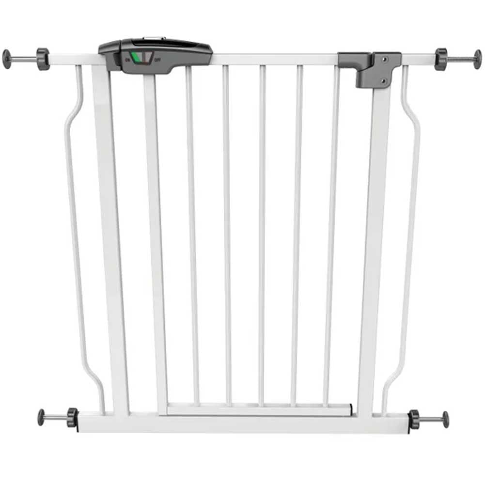 Puerta Clic Clac Seguridad para niños Animales Cachorros extensible Canutillos Rejilla extensible hasta 85 cm Cierre bloqueo fijación a presión Doble sistema de seguridad escaleras y puertas
