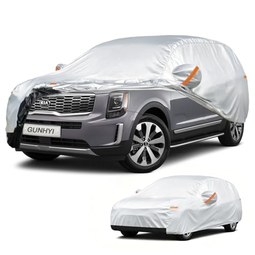 Image of GUNHYI Car Cover Custom Fit Kia Telluride (2016-2026) Waterproof for Automobiles, Oxford Sun Rain Dust Snow Protection (Ships from US Warehouse, Delivery 3-8 Days)