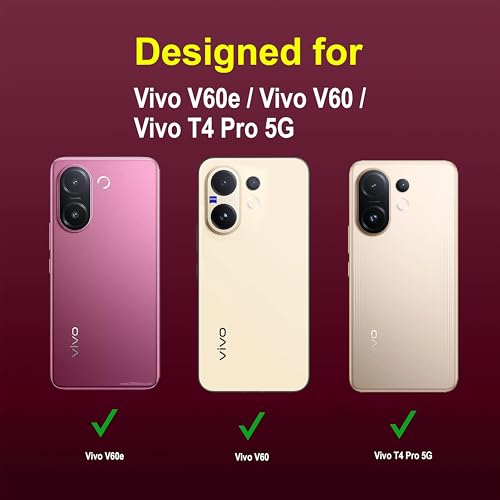 Image of Zapcase Back Case Cover for Vivo V60e | Compatible for Vivo V60e Back Cover | Liquid Silicon Magic Case with Camera Protection | Plum