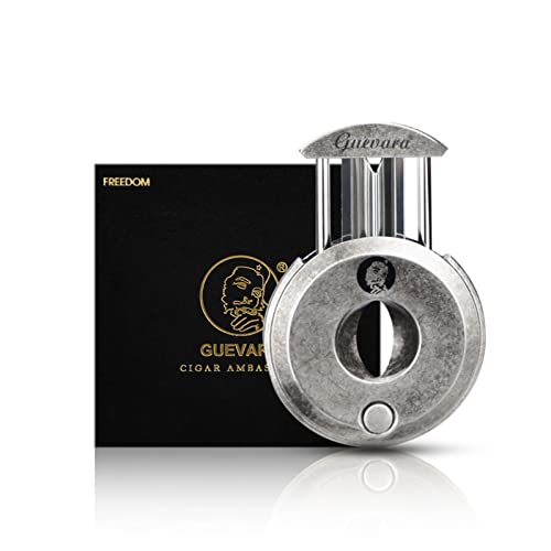 V Cut Cigar Cutter Stainless Steel Blade Cigar Guillotine Cigar Cutter with Gift Box(Silver) - Image 2