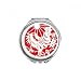 Paper-cut Rooster Animal China Zodiac Art Hand Compact Mirror Round Portable Pocket Glass