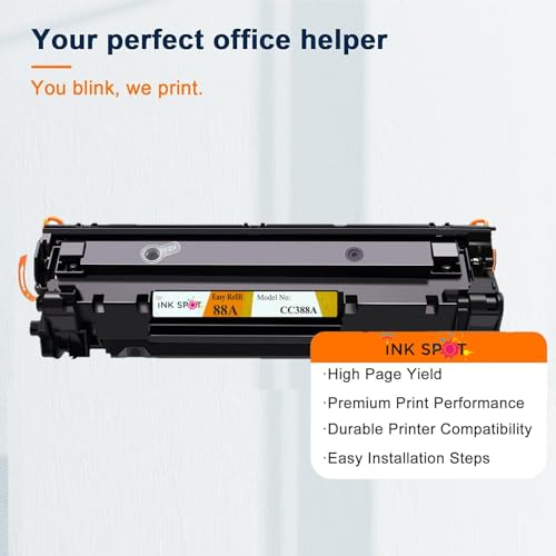 Image of Easy Refill 88A Toner Cartridge for HP 88A CC388A Toner Cartridge for HP LaserJet Printer M1136 MFP, M126nw MFP, P1007, P1108, P1106(TN-88A Easy Refill 1PIC)