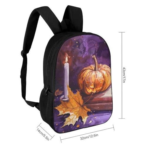 Pumpkins And Candles Bookbag - Ultra Lightweight Portable Backpack Work Travel Backpack for Men Women Fits 16 Inch Notebook2
